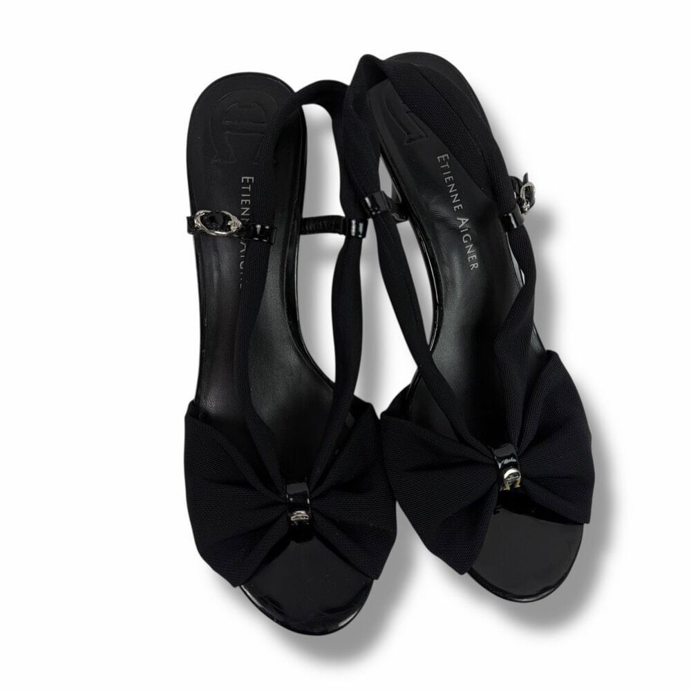 Etienne Aigner 8.5 Black Omnia Heels - Picture 2 of 10